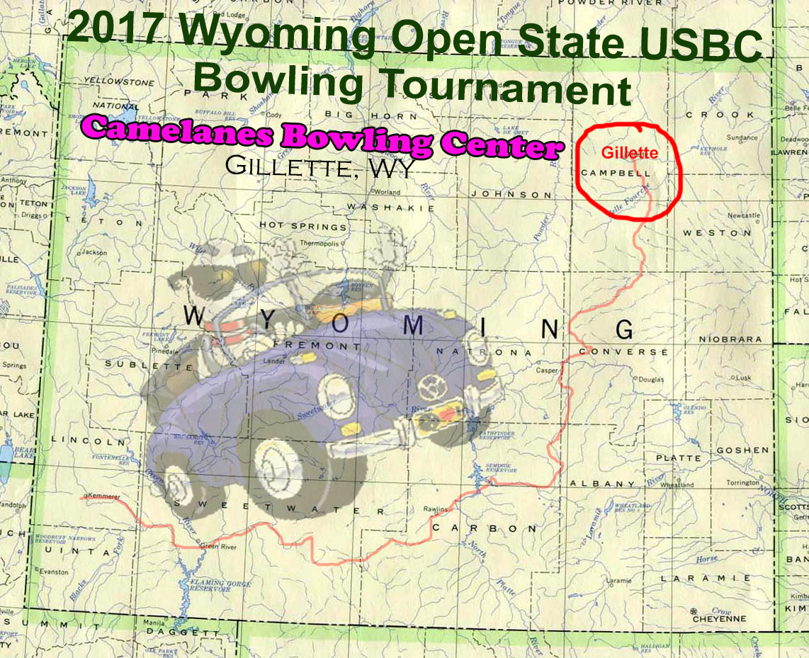Wyoming Map with Gillette Circled